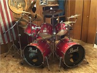 Pearl Double Bass Drum Set,     Awesome!