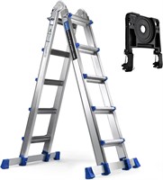 HBTower 19Ft A Frame 5 Step 330 lbs Ladder Blue