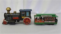 Train and Trolley Tin Toys
