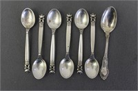 Seven Sterling Silver Boiled Egg Spoons