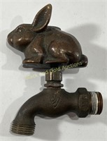 Vintage Brass Rabbit Outdoor Faucet Tap