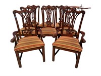 8 SOLID MAHOGANY CHIPPENDALE CHAIRS