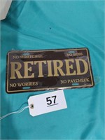 Retired License Plate