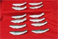 Lot of 12 Ceramic Sharks