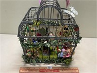 FUN METAL BIRD CAGE TURNED INTO DOLL HOUSE