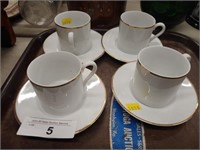 (4) Tiffany & Co. Cup and Saucers
