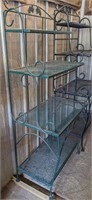 Green Metal Bakers Rack