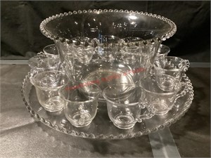 Candlewick Punch Bowl & 11 Cups