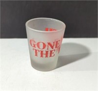 Gone With The Wind Logo Frosted Satin Glass Shot