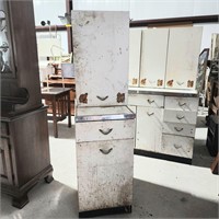 Small 1950's metal, Formica & chrome cabinets