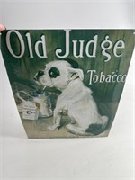 Old Judge Tobacco Sign Metal