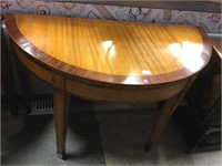 3ft wide Half Moon Hall Table with Inlay