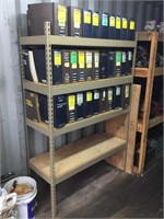 Metal Shelf with Automotive Books