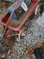 RED METAL WAGON