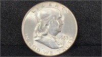 1953-S Silver Franklin Half Dollar higher grade