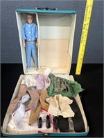 Vintage 1961 Barbie's Ken Doll  W/  Case & Clothes
