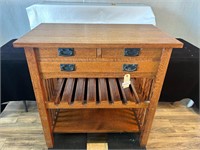 Vintage Mission Oak Style Side Table