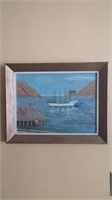 Framed painting. E. Rennie 1960(?)
Approx 19" x