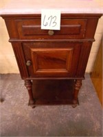 Victorian Night Stand w/ Marble Top (17x17x32")