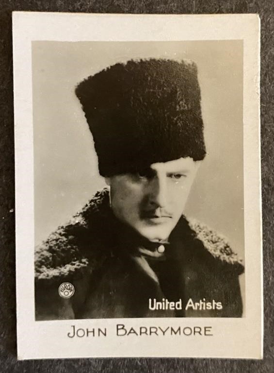 JOHN BARRYMORE: Scarce ORAMI Tobacco Card (1931)