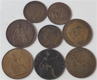 Vintage Pennies & Half Pennies