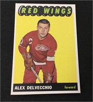 1965 Topps Hockey Card Alex Delvecchio