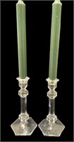 Thick Crystal Candlesticks