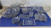 Vintage Pressed and Cut Glassware Lot