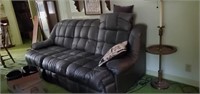 GREEN LEATHER COUCH
