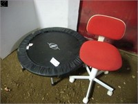 36" trampoline and swivel chair