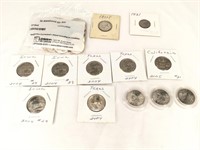 (46) State Quarters, 1938 Proof Nickel, 1931 Dime