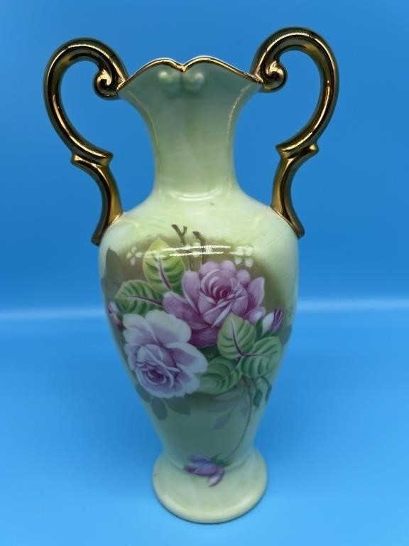 Lefton Hand Painted Vase