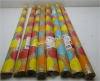 Lot of 8 American Greeting Wrapping Paper Rolls