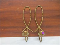 Pair of Metal Wall Candle Holders