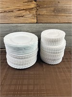 Lot Of 49 Milk Glass Plates