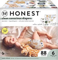 The Honest Co. Diapers Size 6 (35+ lbs), 88 Count