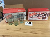 2 SETS OF COCA COLA GLASSES