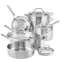 $280  KitchenAid 11pc Stainless Steel Cookware Set