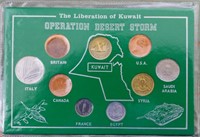 OPERATION DESERT STORM COIN SET - 9 DIFF NATIONS