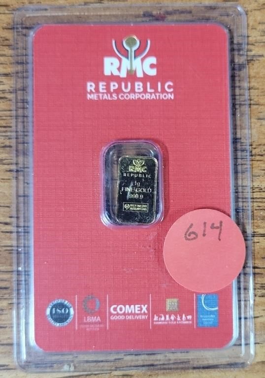 RMC 1 GRAM GOLD BAR