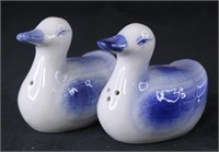 Blue & White Duck Salt & Pepper Shakers