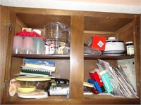 Contents of Cabinet - Triffle Bowl, Glasses, More