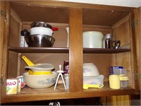 Contents of Cabinet - Bowls, Measuring Cups More