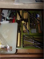 Contents of Drawer - Kitchen Utensils, Knives more