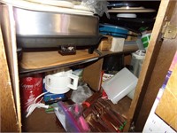 Contents of Cabinet - Electric Skillet, Containers
