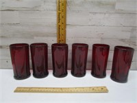 RUBY RED WATER GLASSES