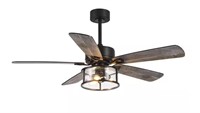 Craig 52 in. Indoor Black Ceiling Fans with Light