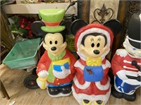 Mickey Mouse and Minnie mouse plastic blow molds