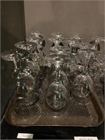 Tray Lot: Wine Glasses