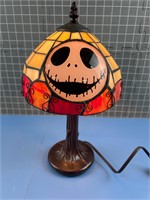 TIFFANY STYLE GLASS SHADE LAMP NIGHTMARE CHRISTMAS